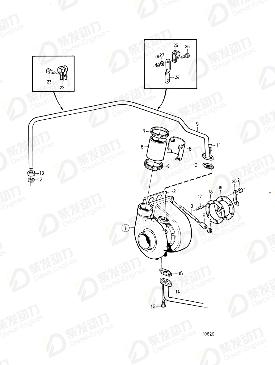 VOLVO Bracket 354842 Drawing